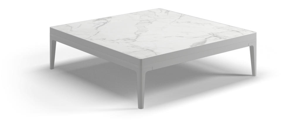 Grid large square coffee table ceramic - outdoor performance collection