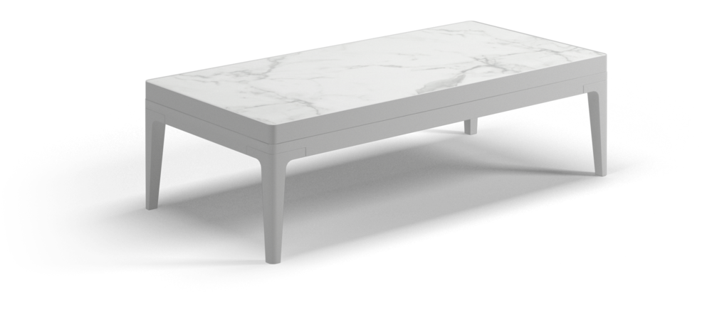 Grid small coffee table nero ceramic - outdoor performance collection
