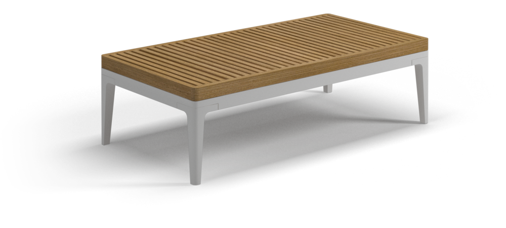 Grid small coffee table teak - outdoor performance collection