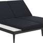 Grid double lounger bianco ceramic - water resistant collection