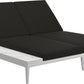 Grid double lounger bianco ceramic - water resistant collection