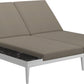 Grid double lounger nero ceramic - water resistant collection