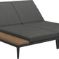 Grid double lounger teak - water resistant collection