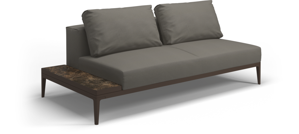 Grid end table unit emperor ceramic - outdoor performance collection