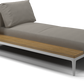 Grid chaise unit teak - outdoor performance collection