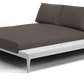 Grid chill chaise unit bianco ceramic - outdoor performance collection