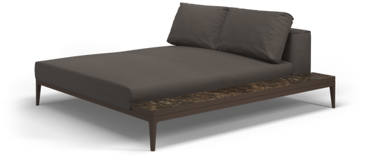 Grid chill chaise unit emperor ceramic - outdoor performance collection