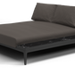 Grid chill chaise unit nero ceramic - outdoor performance collection