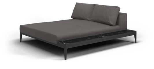 Grid left / right chill chaise meteor / cameron granite ceramic - water resistant collection