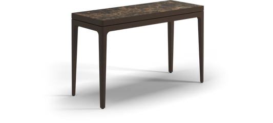 Grid small console table nero ceramic - outdoor performance collection