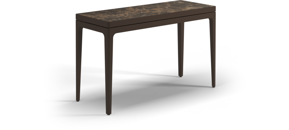 Grid small console table nero ceramic - outdoor performance collection