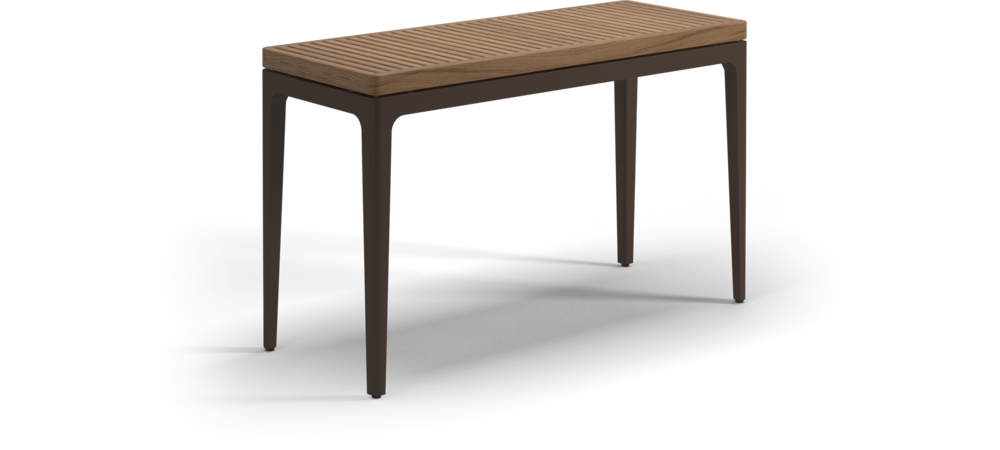 Grid small console table teak - outdoor performance collection