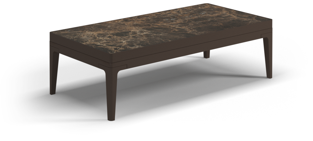 Grid small coffee table nero ceramic - outdoor performance collection