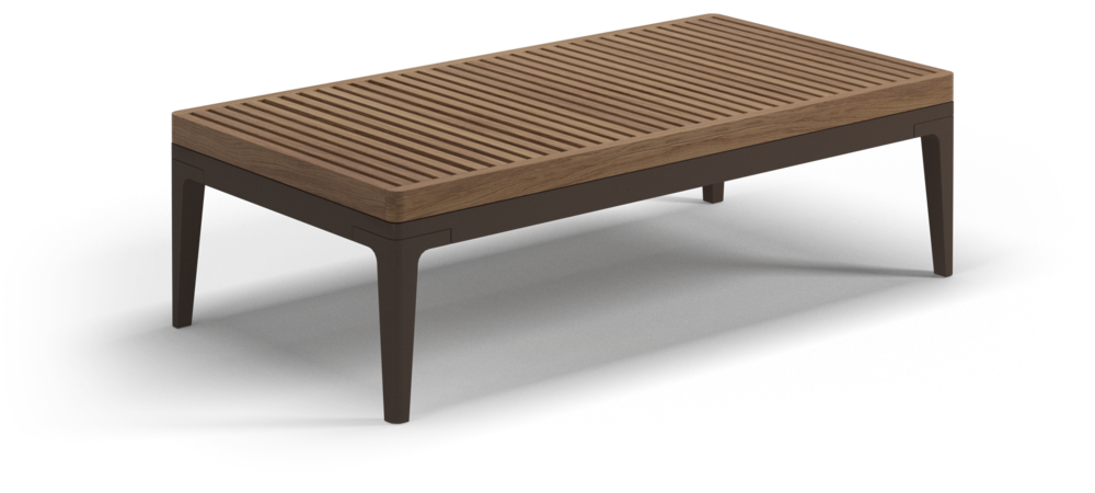 Grid small coffee table teak - outdoor performance collection
