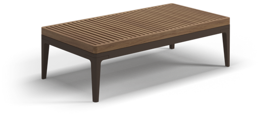 Grid small coffee table teak - outdoor performance collection
