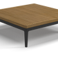 Grid large square coffee table teak - outdoor performance collection