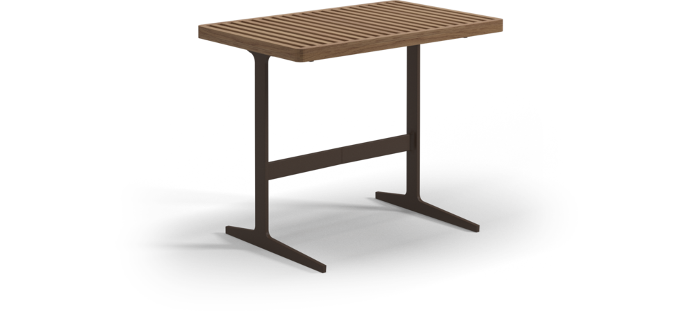 Grid side table teak - outdoor performance collection