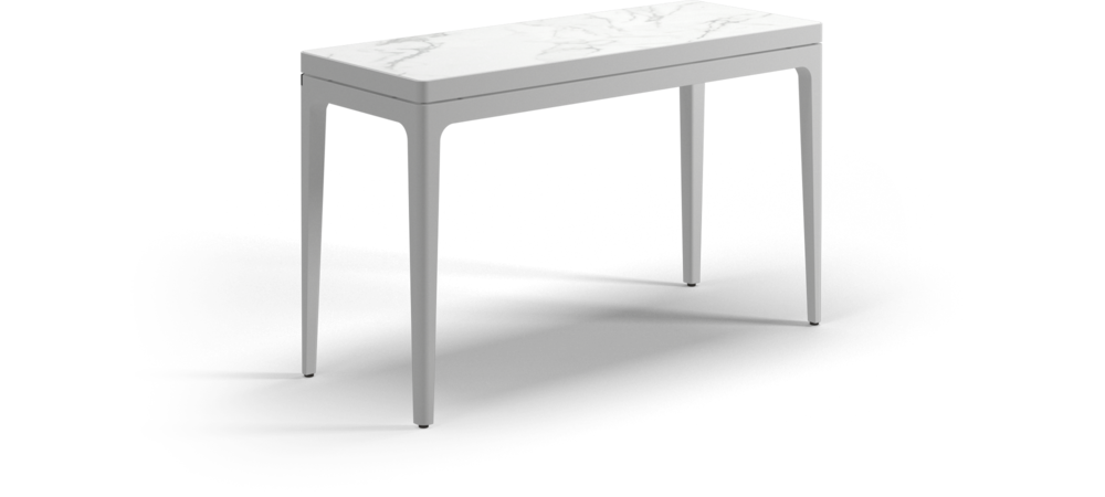 Grid small console table nero ceramic - outdoor performance collection