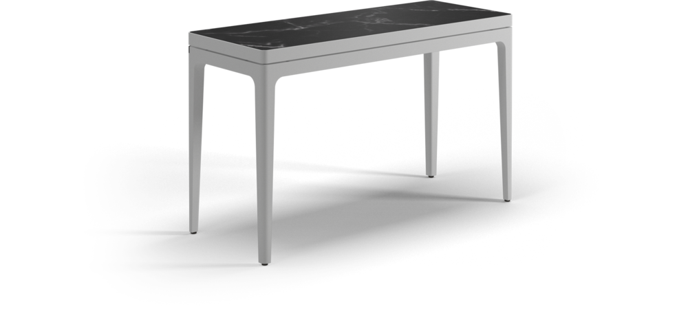 Grid small console table nero ceramic - outdoor performance collection