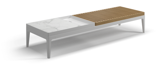 Grid coffee table nero ceramic - outdoor performance collection